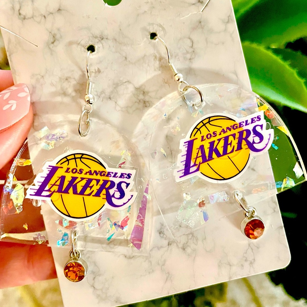 Los Angeles Lakers Acrylic Dangle Earrings
